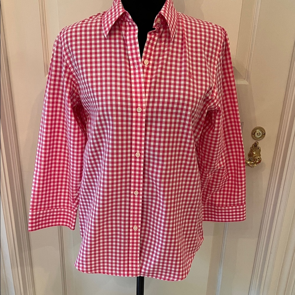 Ralph Lauren Pink and White Gingham Shirt